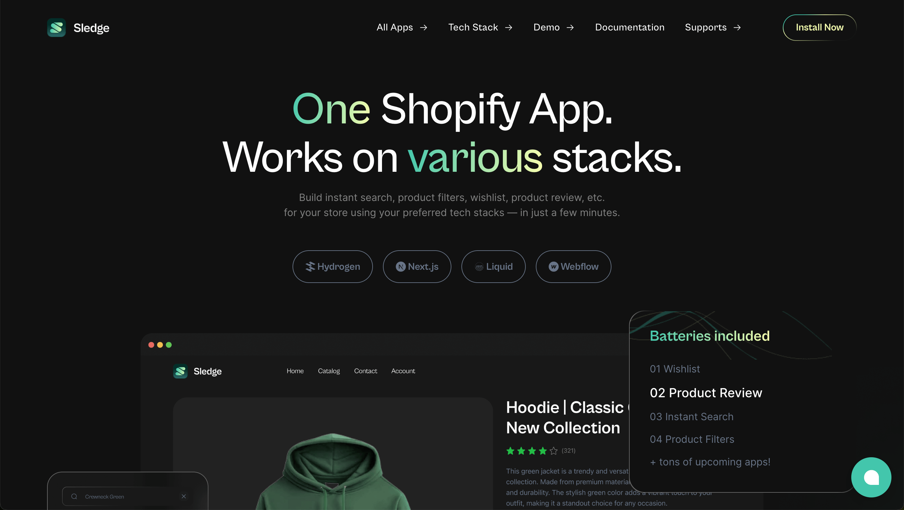 One Shopify With Sledge App