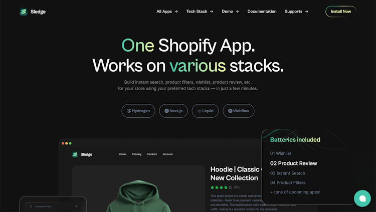 One Shopify With Sledge App
